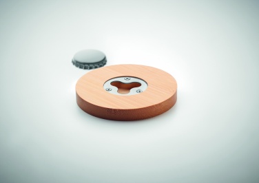 Logo trade corporate gifts image of: Bamboo bottle opener/ coaster DAKAI
