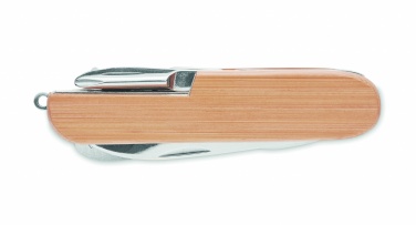 Logo trade promotional giveaways picture of: Multi tool pocket knife bamboo
