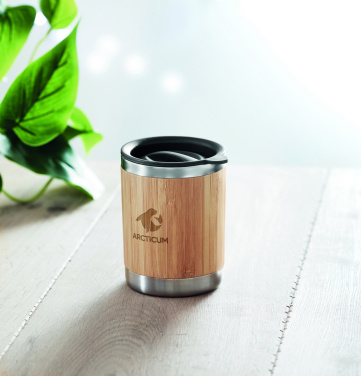 Logo trade promotional products image of: Tumbler in bamboo cover 250ml