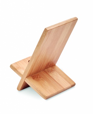 Logo trade business gifts image of: Bamboo phone stand/ holder WHIPPY