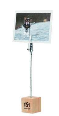 Logo trade promotional item photo of: Pine wooden clip holder