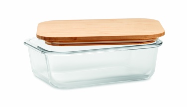 Logo trade promotional items image of: Glass lunchbox with bamboo lid