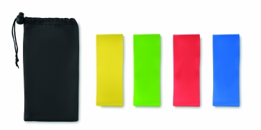 Logo trade business gifts image of: Set of 4 TPE fitness bands