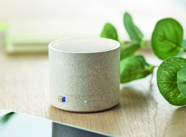 Logo trade corporate gift photo of: 3W speaker in wheat straw/ABS
