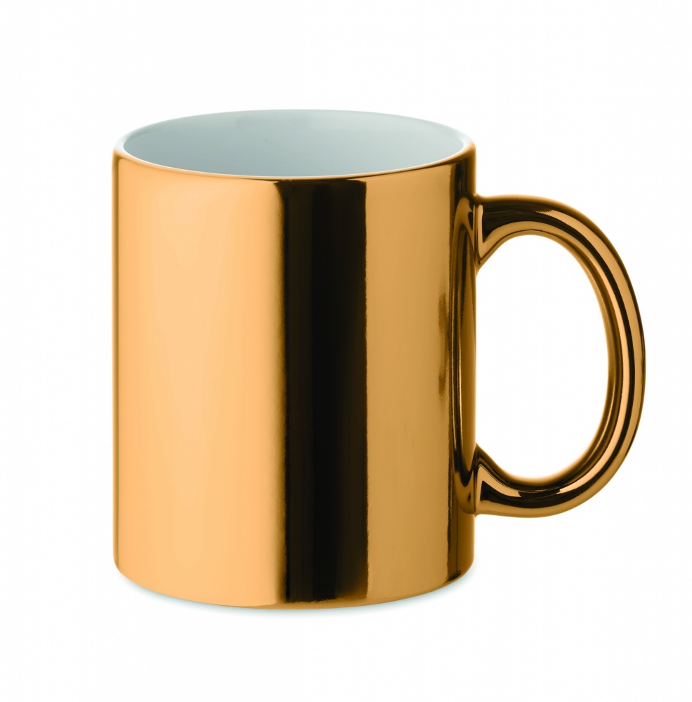 Logo trade promotional gifts image of: Ceramic mug metallic 300 ml