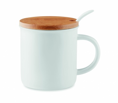 Logotrade promotional item picture of: Porcelain mug with spoon