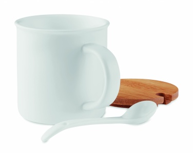 Logo trade promotional products picture of: Porcelain mug with spoon