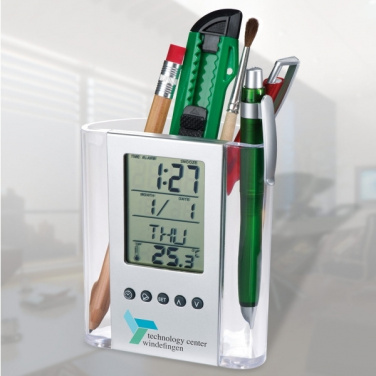 Logo trade promotional products picture of: Acrylic desk pen holder MADRID