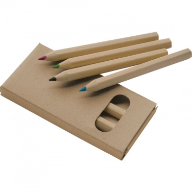 Logo trade corporate gifts image of: Wooden crayons MINNIE