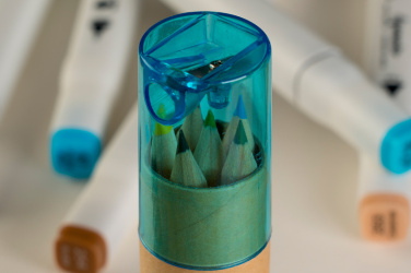 Logo trade promotional merchandise photo of: Wooden crayons BECKY