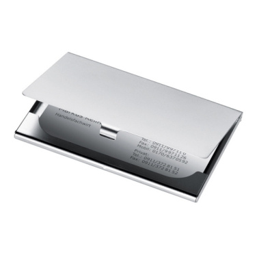 Logo trade promotional products image of: Metal business card holder CORNWALL