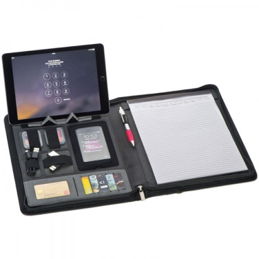 Logo trade promotional products image of: A4 folder with power bank Elda