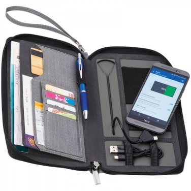 Logo trade promotional gifts image of: Travel folder with power bank Almera