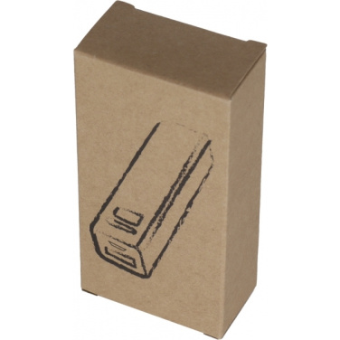 Logo trade promotional merchandise image of: Metal power bank PORT HOPE 2200mAh