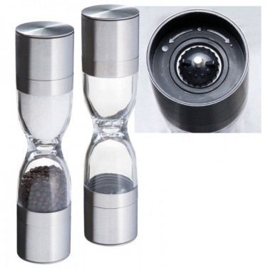 Logo trade business gift photo of: Salt and pepper mill 2-in-1 ROME
