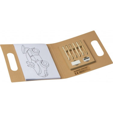 Logotrade corporate gift image of: Kids coloring book with colored pencils FORIO