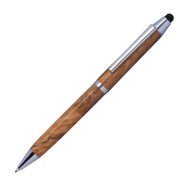 Logo trade business gift photo of: Wooden ballpen with touch function ERFURT