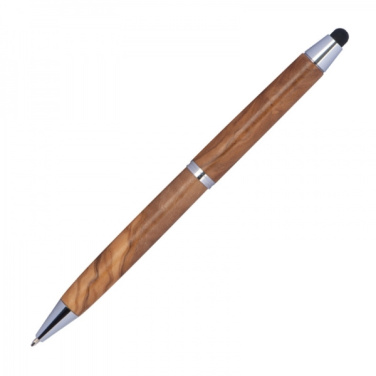 Logotrade promotional product image of: Wooden ballpen with touch function ERFURT