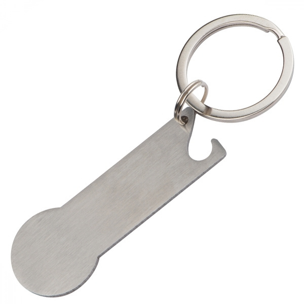 Logo trade business gifts image of: Keyring with shopping cart chip STICKIT