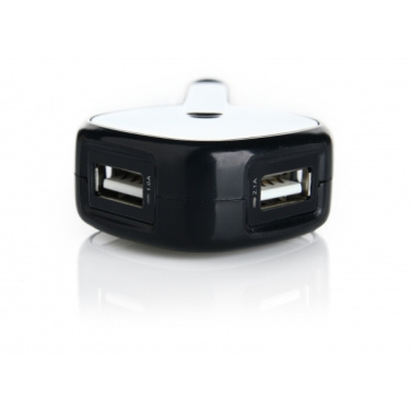 Logo trade business gift photo of: Dual USB Car Charger