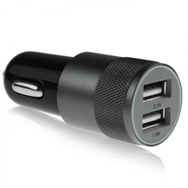 Logo trade corporate gifts image of: Metal car charger