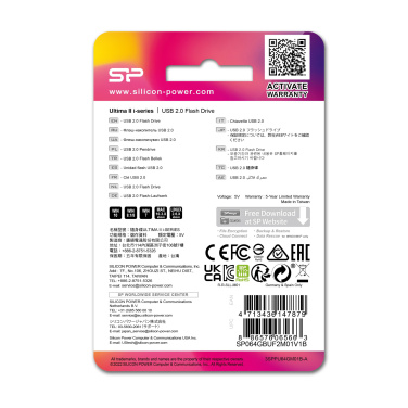 Logo trade business gift photo of: Pendrive Silicon Power Ultima II i-series 2.0