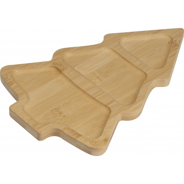 Logo trade promotional gifts image of: Bamboo snack tray LOUISVILLE