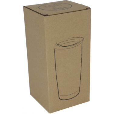 Logotrade promotional item picture of: Stainless steel mug with wooden look COSTA RICA 550 ml