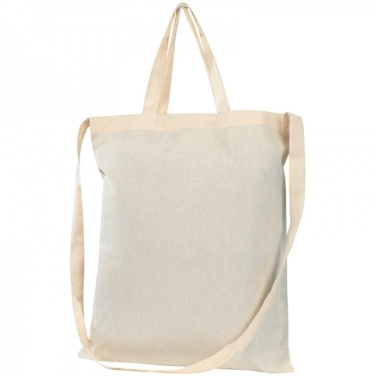 Logo trade promotional items image of: Cotton bag with 3 handles NORDKOOG