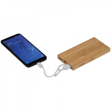 Logotrade promotional merchandise image of: Bamboo power bank KATOWICE