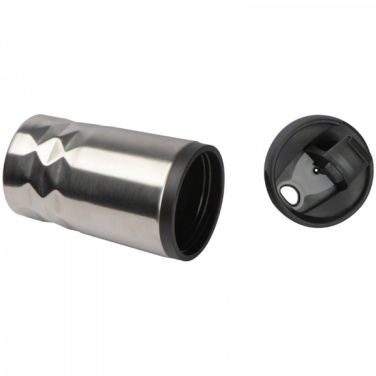 Logotrade promotional merchandise photo of: Stainless steel mug with lid ROMA 250 ml