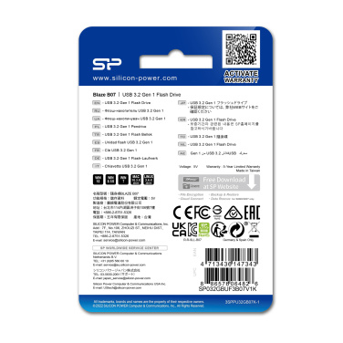 Logo trade business gift photo of: PENDRIVE SILICON POWER BLAZE - B07 3.2 16GB