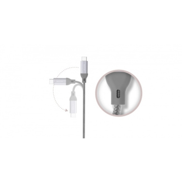 Logotrade corporate gift image of: Nylon data transfer cable LK30 Type - C Quick Charge 3.0