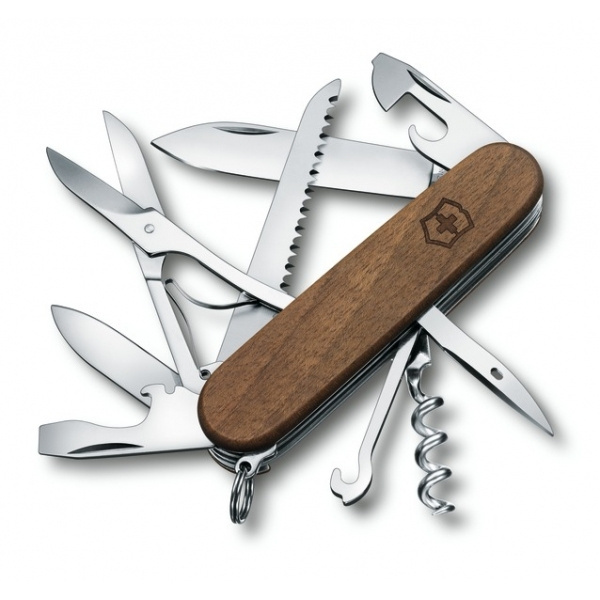Logotrade promotional gift picture of: Pocket knife Huntsman Wood Victorinox