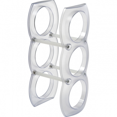 Logo trade business gift photo of: Plastic wine rack MONTEGO BAY