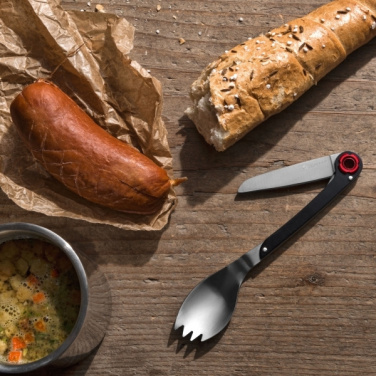 Logotrade advertising product picture of: Multifunctional spoon LATEMAR Schwarzwolf