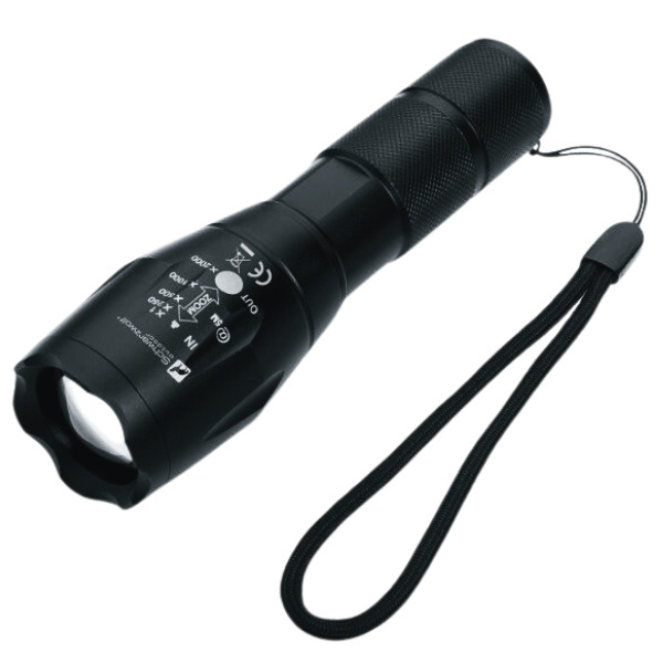 Logotrade promotional merchandise picture of: Flashlight ANTELAO Schwarzwolf