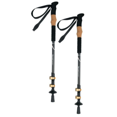 Logo trade promotional gifts picture of: Trekking poles DENALI Schwarzwolf