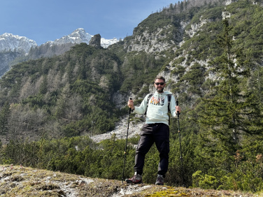 Logo trade corporate gift photo of: Trekking poles DENALI Schwarzwolf