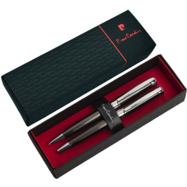 Logotrade promotional gift picture of: Metal set of ballpoint pen and roller ROI