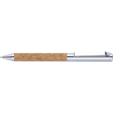 Logotrade promotional merchandise photo of: Twist-ballpen metal and cork LILLEHAMMER
