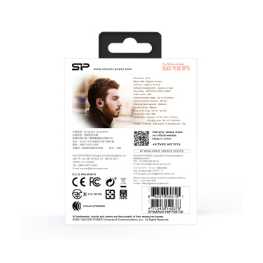 Logo trade business gift photo of: WIRLESS HEADPHONES BP80 SILICON POWER