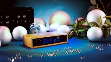 Logo trade promotional items image of: Desk clock TRONDHEIM
