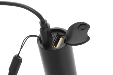 Logo trade promotional gift photo of: Flashflight ZAGROS Schwarzwolf