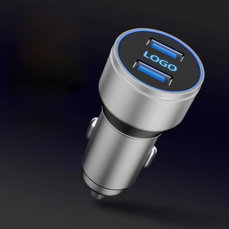Logotrade advertising product image of: Car charger with enlighted logo for engraving