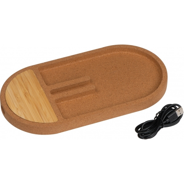 Logotrade promotional merchandise photo of: Desk organiser with charging station LANCASTER