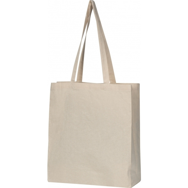 Logo trade advertising products image of: Organic cotton bag with bottom fold INNSBRUCK