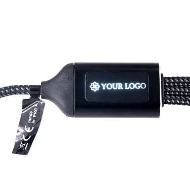 Logo trade promotional merchandise photo of: 3 in 1 cable with elighted logo Pierre Cardin