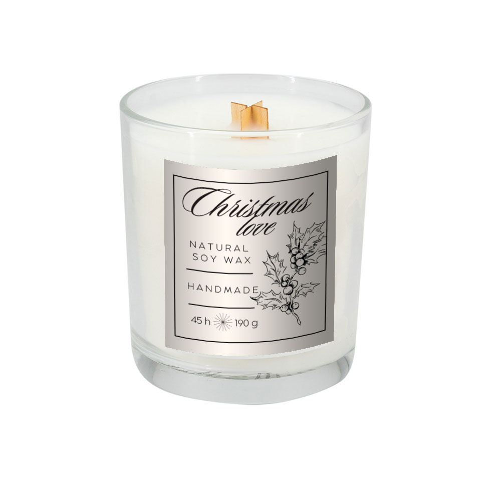 Logo trade advertising product photo of: Soy candle 190g Christmas love