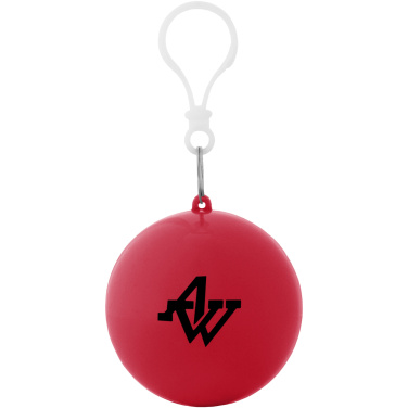 Logo trade promotional items picture of: Xina rain poncho in storage ball with keychain